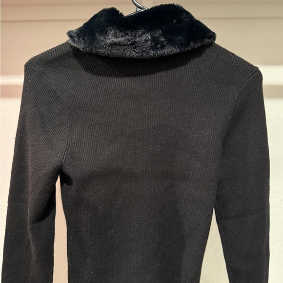 True Religion Black Ribbed Zip-Up Jacket - Picture 5 of 6